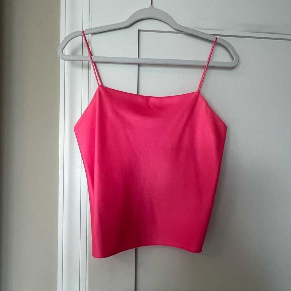 Alice & Olivia Bright Pink Silk Cami